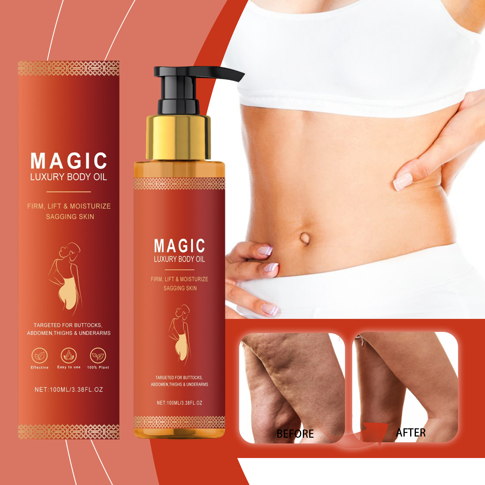 Luxury Skincare & Spa Photos - Magic Luxury Body Oil Moisturizing Firming