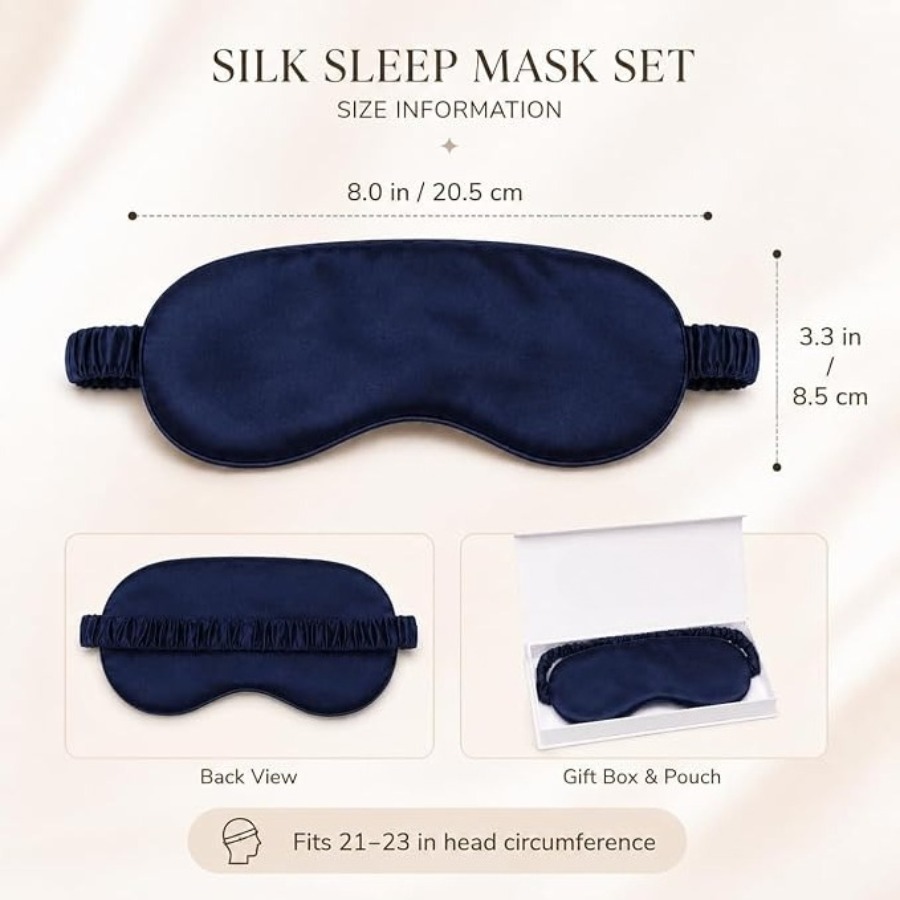 Silk Sleep Mask Light Blocking - Luxury Skincare Gifts For Women recensione e prezzo