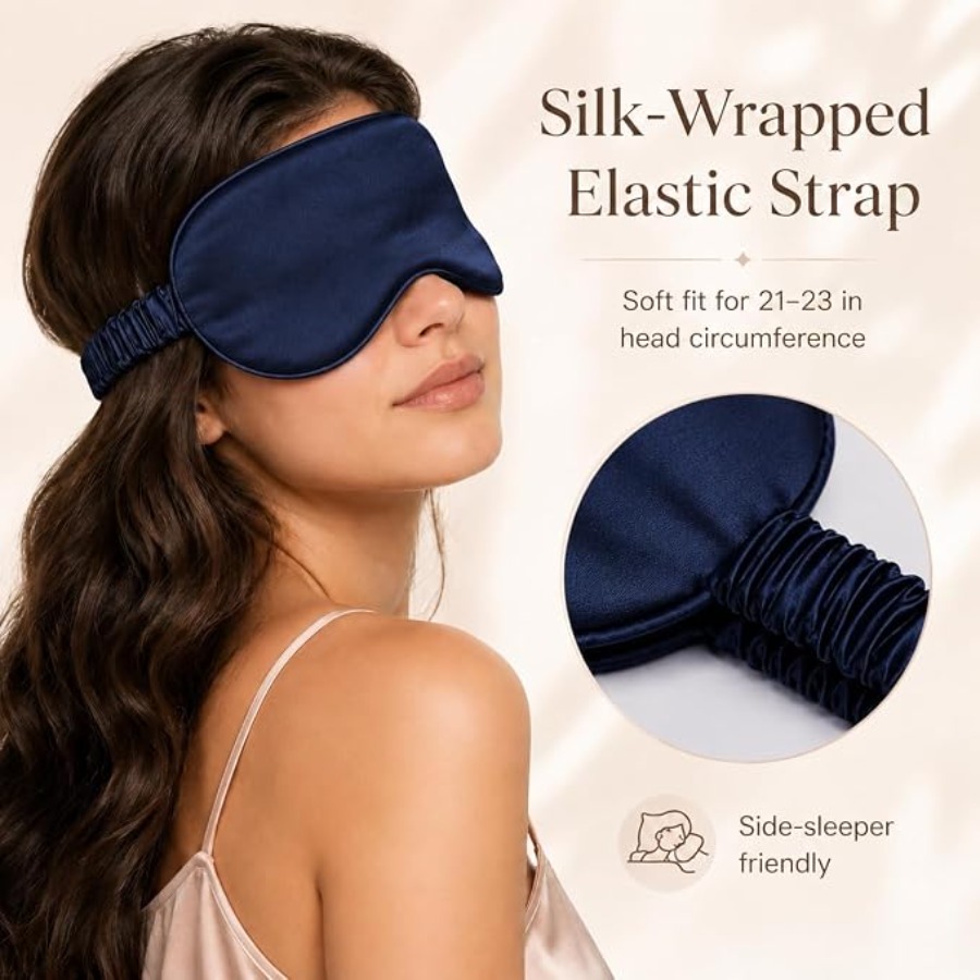 Silk Sleep Mask Light Blocking - Luxury Skincare Gifts For Women recensione e prezzo