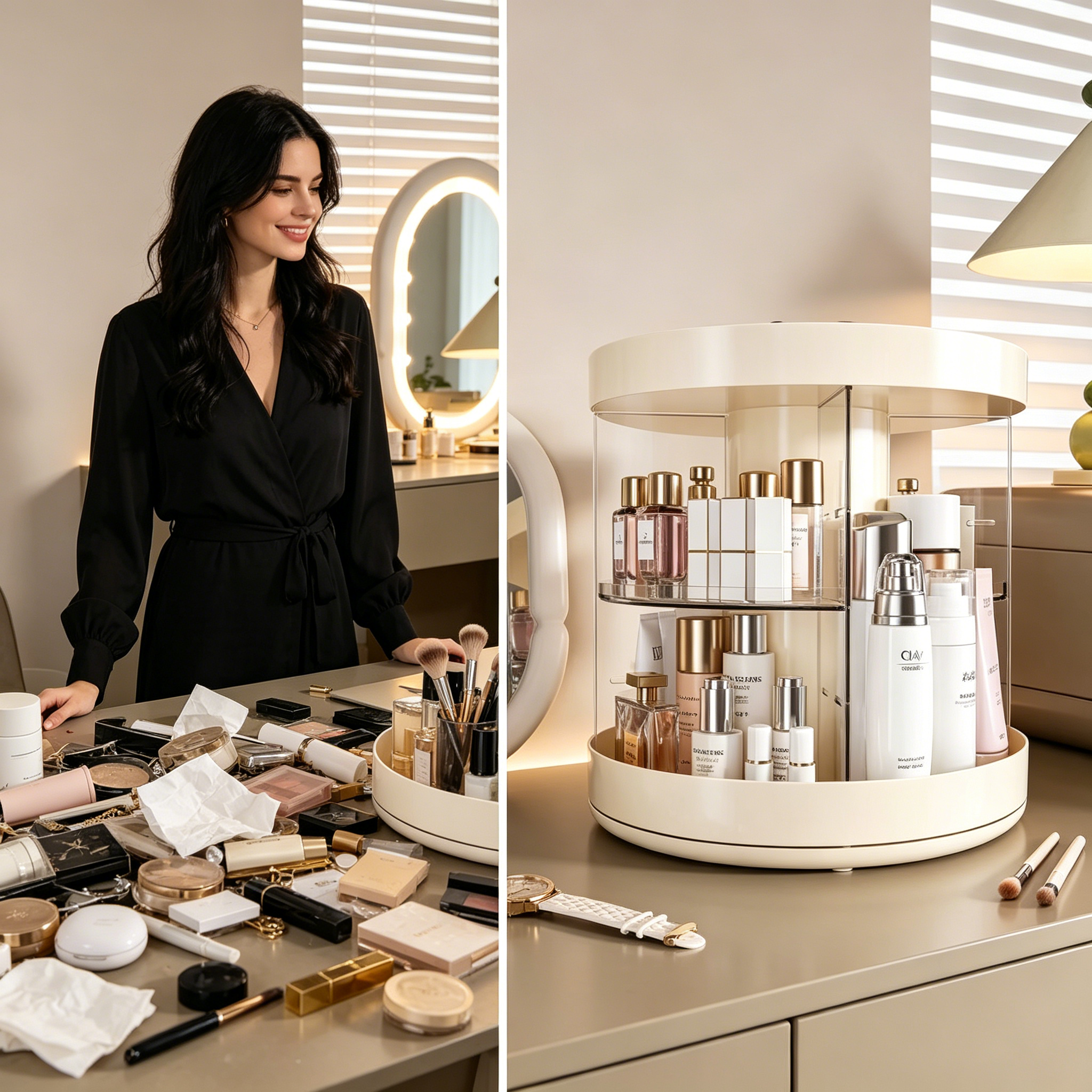 Rotating Layered Makeup Organi - Luxury Skincare & Spa Photos recensione e prezzo
