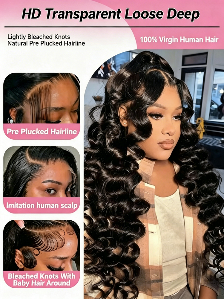 13x6 HD Loose Deep Wave Lace F - Luxury Skincare Design recensione e prezzo